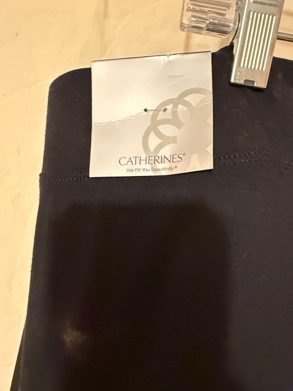 Catherines Black Wide Leg Pull-On Pants - Picture 3 of 5